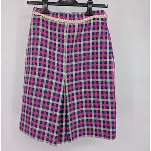 Gucci Pink and Blue Pleated Pencil Skirt